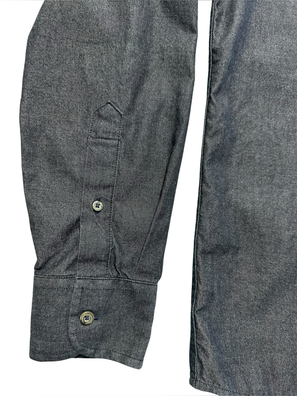 UNTUCKit Men's Charcoal Gray Long-Sleeve Button-Down Shirt Slim Fit L - Picture 5 of 11